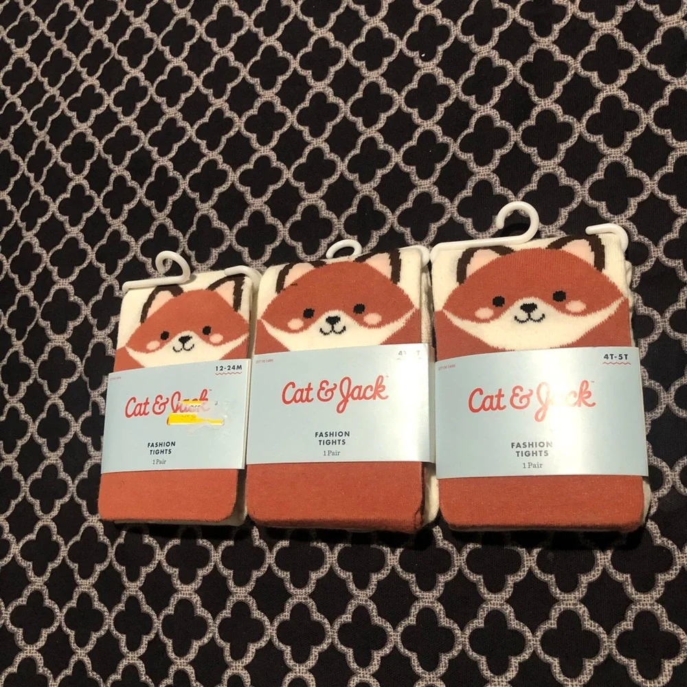 Cat & Jack Toddler Girls Fox Fashion Tights L28